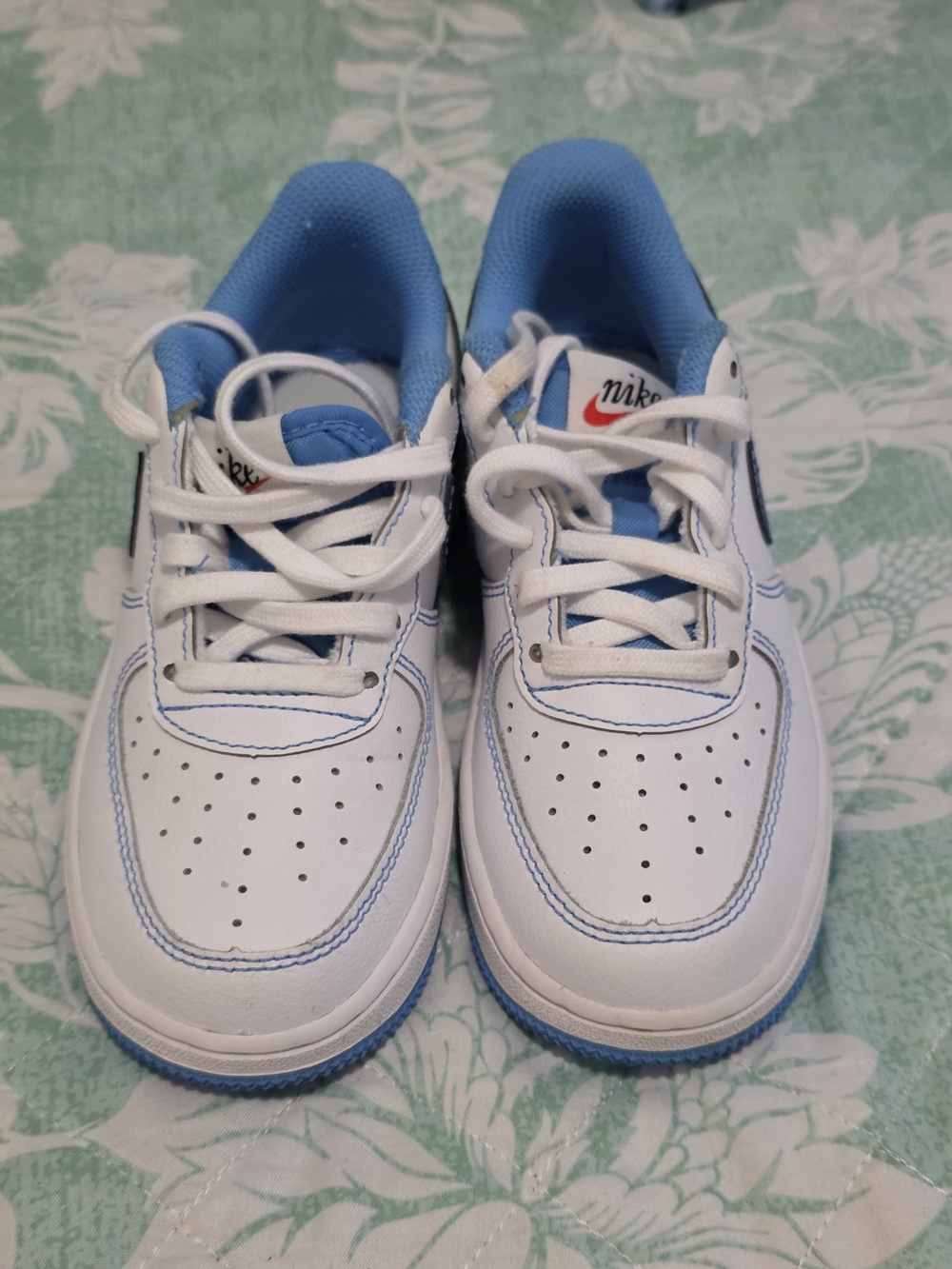 Nike Force 1 S50 Low White and University Blue Sneakers
